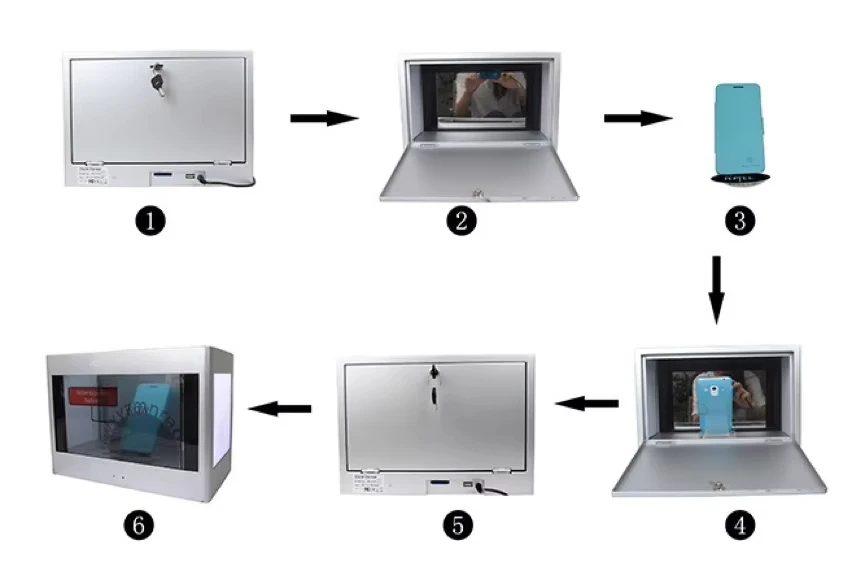 Holographic devices for interactive touch transparent LCD display in retail stores and elevators