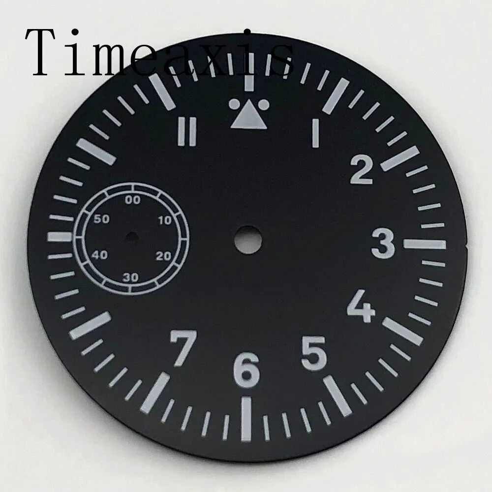 

Timeaxis 38,9 мм стерильный черный циферблат, светящийся механизм ETA6497 ST3600