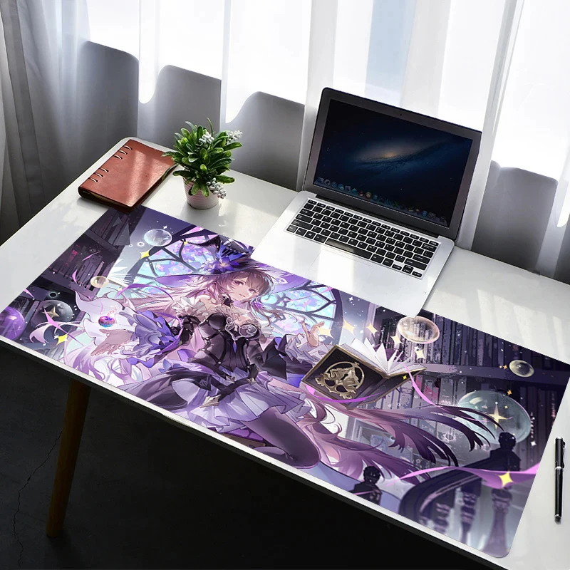 

Mouse Pad Laptop Rubber Extended Desktop Mat Computer Gamer H-honkai Star Rail Herta Mousepad PC Gaming Accessories Keyboard Pad