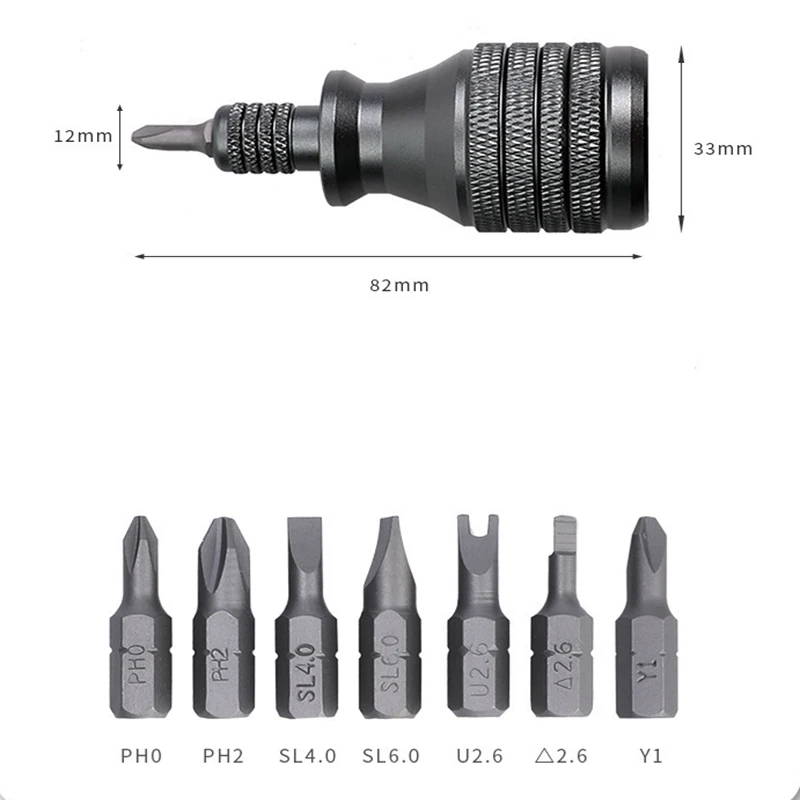 Mini Screwdriver 7 in 1 Magnetic Multi-Function Phillips Torx Screw Driver Bit Kit Profession Home Repair Task Men Hand Tool