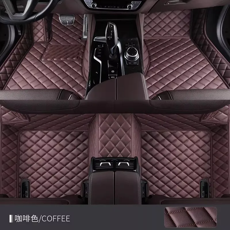 

Car Floor Mats Flash Mat Leather Custom Foot Pads Automobile Carpet Cover For Mitsubishi Outlander 2003- 2016 2017 2018