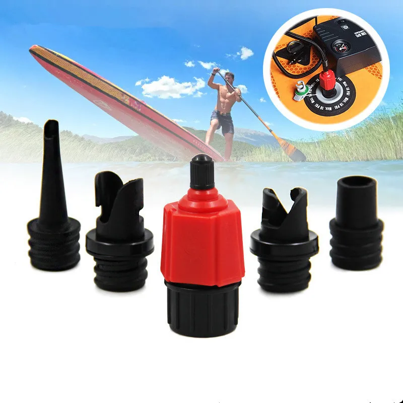 

New Sup Air Compressor Air Valve Adapter Vehicle Air Pump Valve Adaptor For Inflatable Air Mattress Bed Boat Canoe Kayak