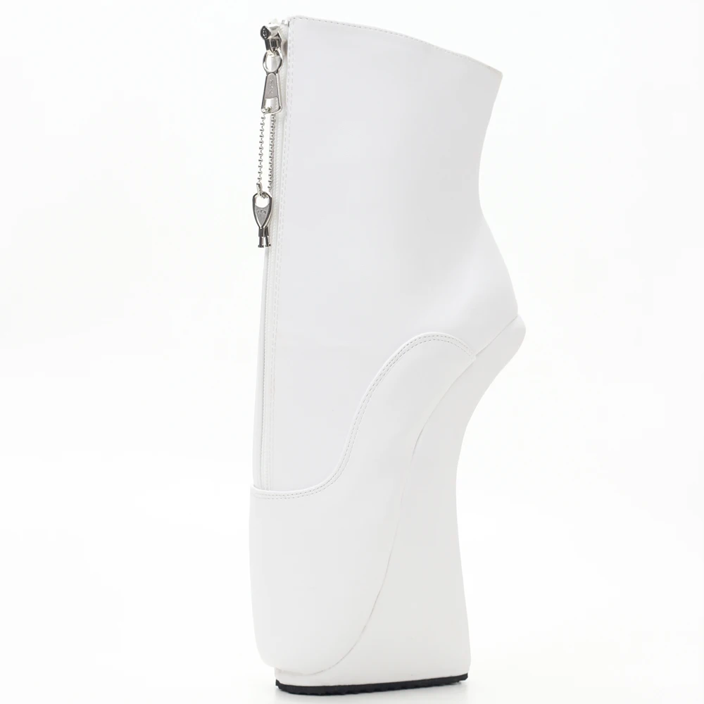 JIALUOWEI Super sexy extreme lockable zipper ballet wedge boots Size 36-46