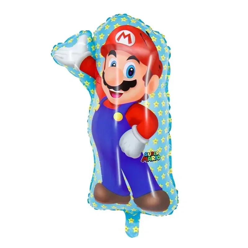مجموعة بالونات أرقام عيد ميلاد سوبر ماريوس لتزيين الحفلات، بالونات من فيلم الألومنيوم، مستلزمات ديكور غرفة الأطفال، ملحقات الألعاب هدية