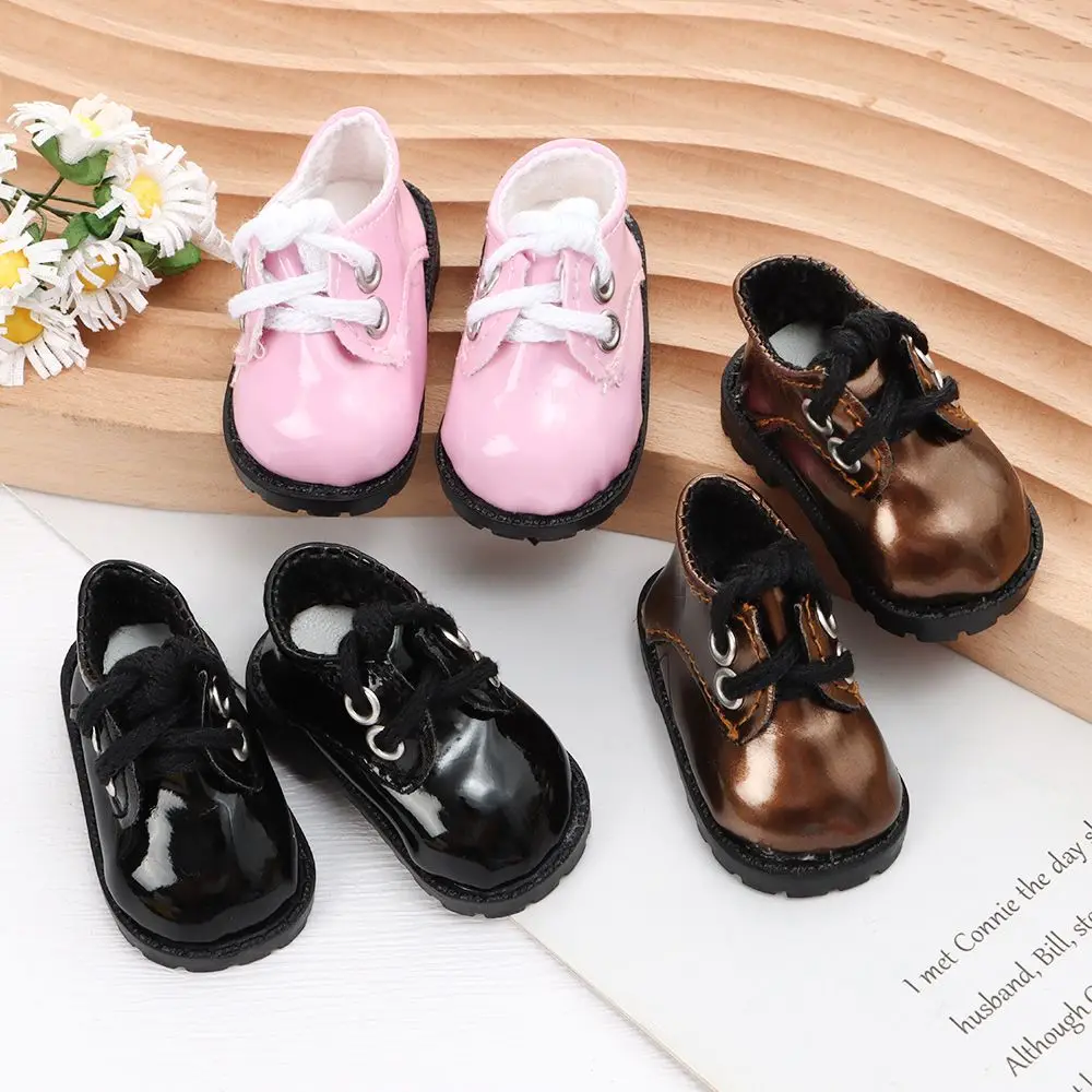 Fashion for 1/6 Doll Toys For Girls Doll Shoes Doll Accessories Mini Clothing Bright Leather Shoes