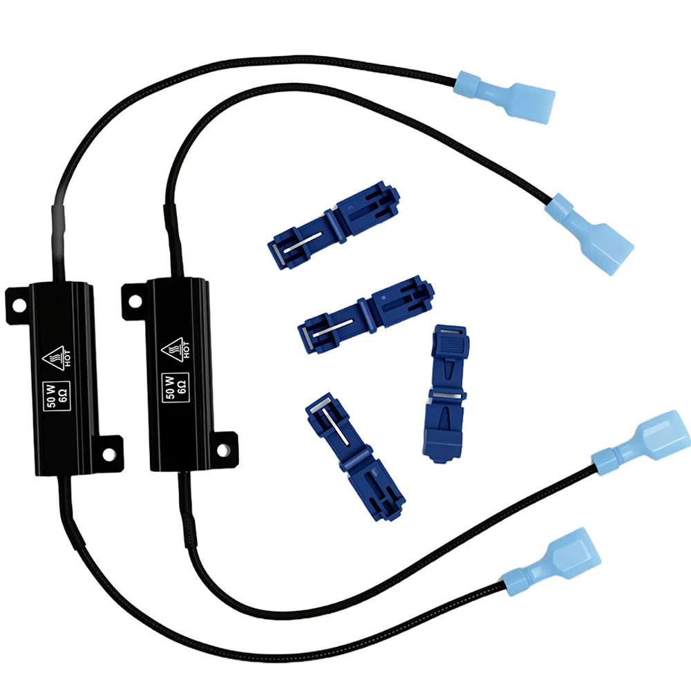 Resistencias de Carga Universales de 50W 6Ohm 8Ohm para Bombillas LED de Coche, Sin Errores, Decodificador Canbus para Intermitentes
