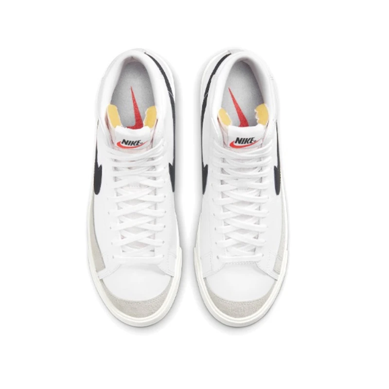 Nike Originals Blazer 77, мужские и женские высокие туфли для скейтборда, классические черные, белые, мягкие кожаные нескользящие прогулочные