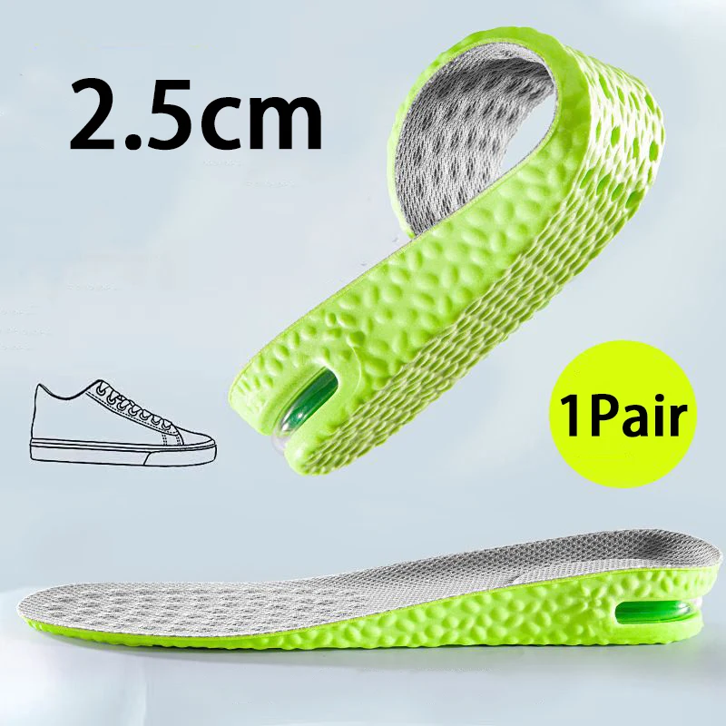 1Pair/2Pair Height Increase Sports Insole Air-Cushioned Shock-Absorbing Insoles Men Women Breathable Comfort Insoles, image 8