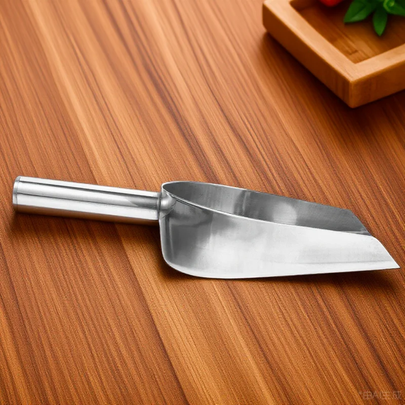 

Stainless Steel Multi functional Shovel Ice Scoop Rice Scoop Food Shovel Kitchen Tool Measuring Cups Flour Supermarket Cream