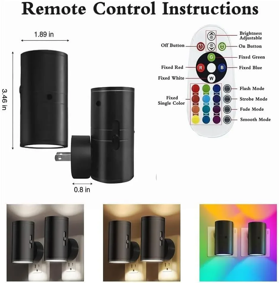 Xiaomi Luce notturna da collegare alla lampada da parete con proiettore LED a 16 colori Sensore di luce ambientale Telecomando per l'arredamento della camera