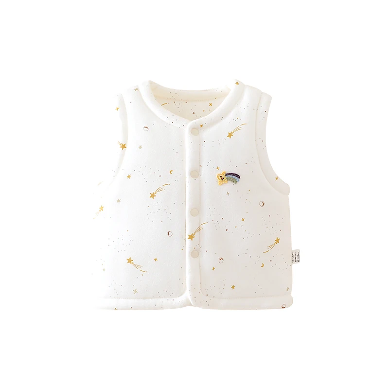 3M-3T Baby Cotton Padded Vest, Winter Thick Warm Sleeveless Coat, Unisex Soft Outerwear for Toddler Boys Girls