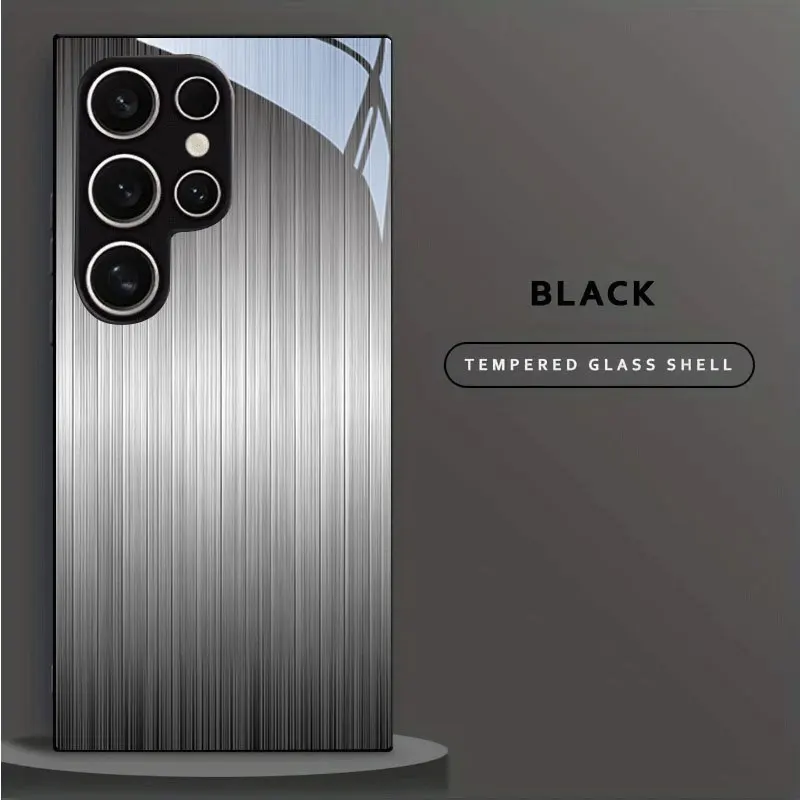 

Trendy Silver Gradient mobile phones s25 ultra case phone case glass for Samsung Galaxy S26 S25 S24 S23 S22 FE,Ultra,Plus