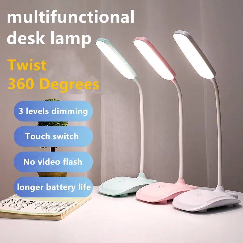 

USB Twist 360 Degrees Student Small Desk Lamp 3-Speed Color Temperature Writing Lamps Led Studio Office Night Table Lights