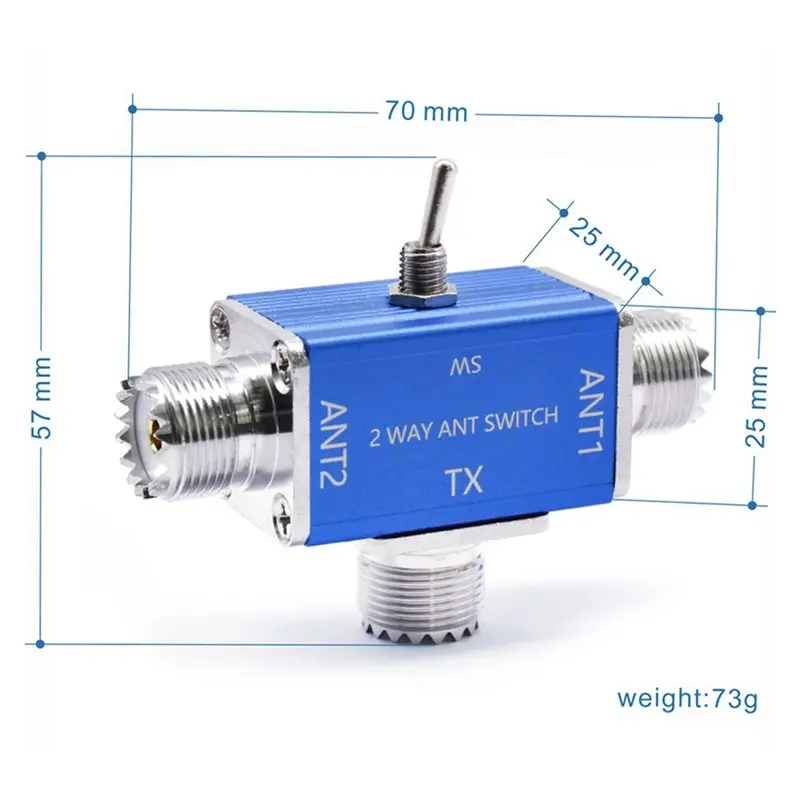 2X 2 Way CB/HAM Antenna Coax Switch Coaxial Antenna Switch 100W 1-30Mhz SL-16 Connector-A86G