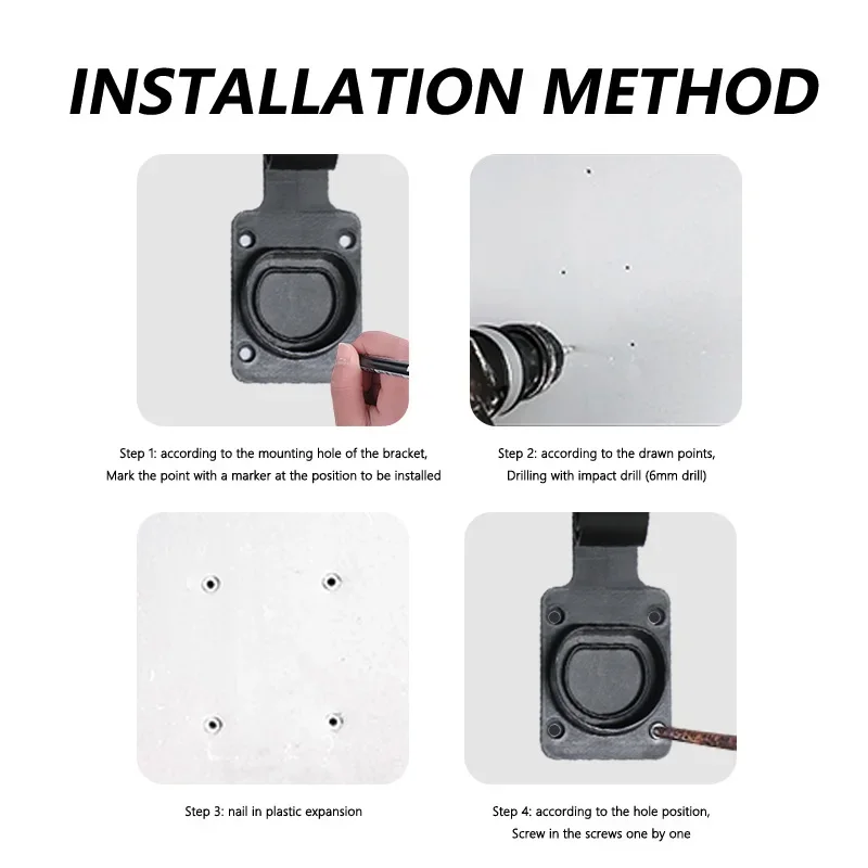 Support de câble de chargeur EV mural, prise de tête de odor, connecteur Vope2 EVSE, prise UE, 1 PC