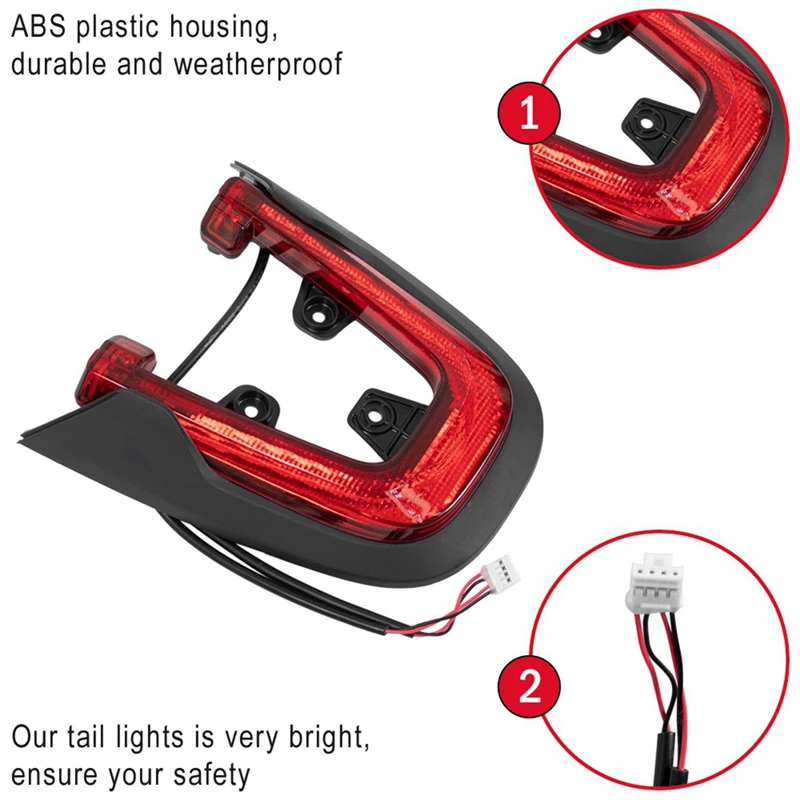 Rear Tail Light For Segway-Ninebot P65 P65U P65A P65E P65D P100SU P100SE Electric Scooter Warning Taillight Parts