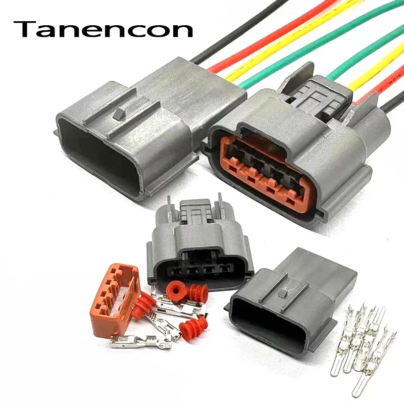 1 Set 4 Pin 6098-0144 Male Female Pump Plug Alternator Repair Connector Oxygen Sensor Plug For Nissan Mitsubishi