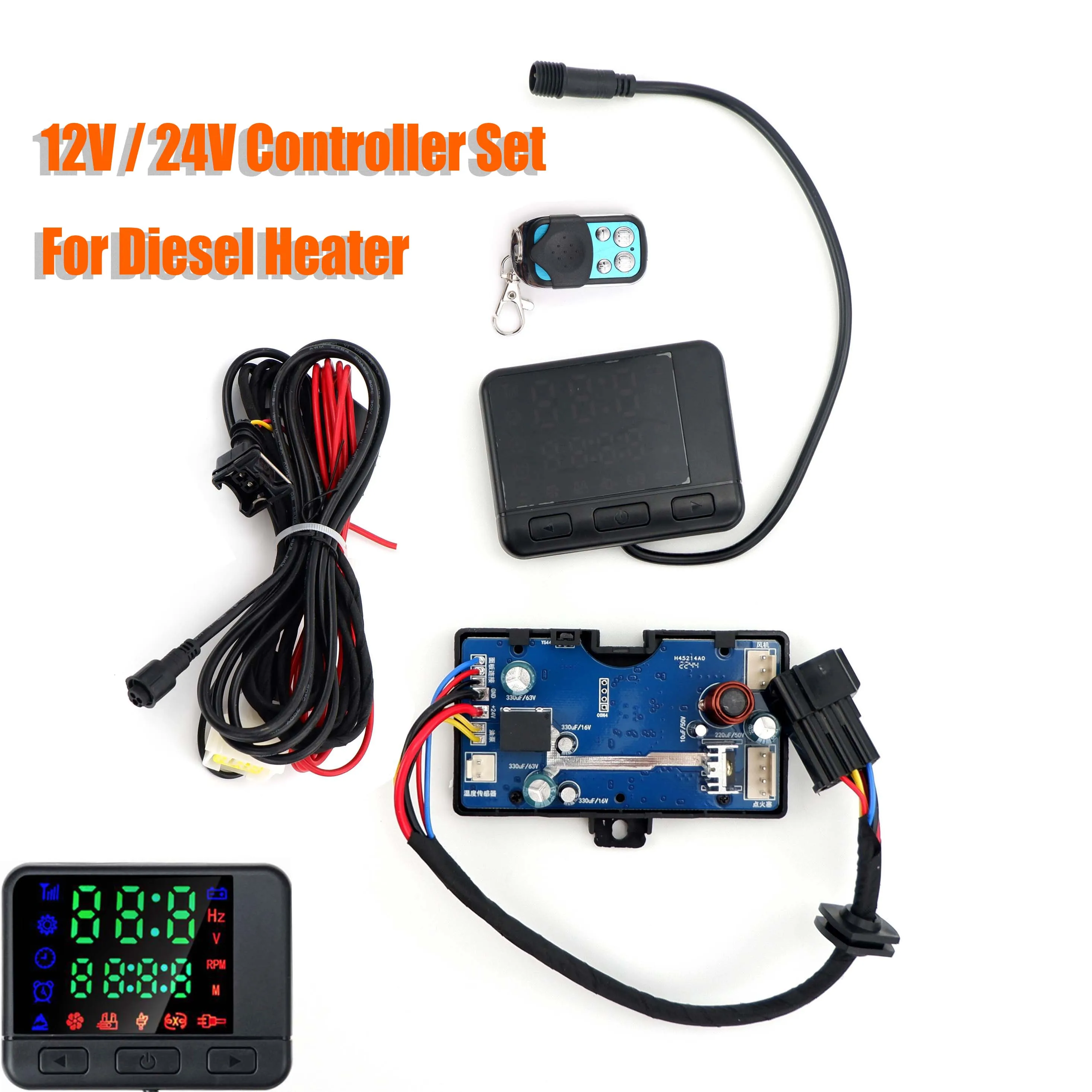 

12V / 24V 3KW 5KW 8KW Air Diesel Heater Monitor Switch Control Controller Board Motherboard Wire harness For Car Truck Van Boat