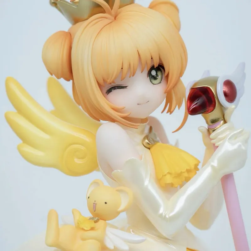 Novo 22cm cardcaptor sakura kinomoto sakura pvc anime figura modelo estátua coleção brinquedos decoração de mesa fãs presentes aniversário