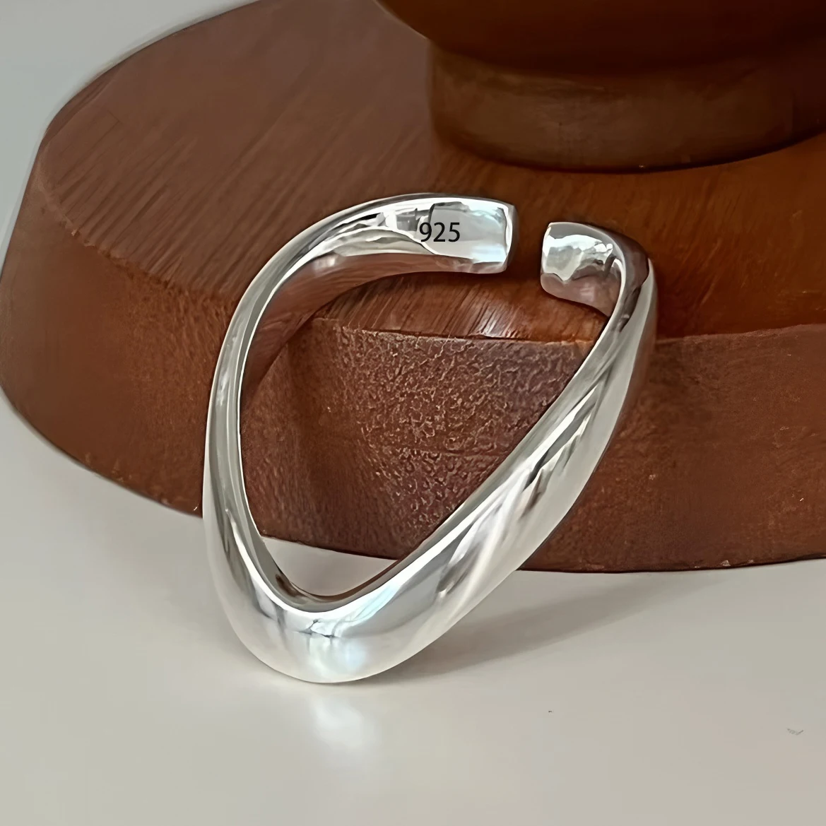 

VENTFILLE 925 Sterling Silver Ring for Women Retro Hollow Wave Punk Hiphop Bohemia Jewelry Gift Dropshipping Wholesale