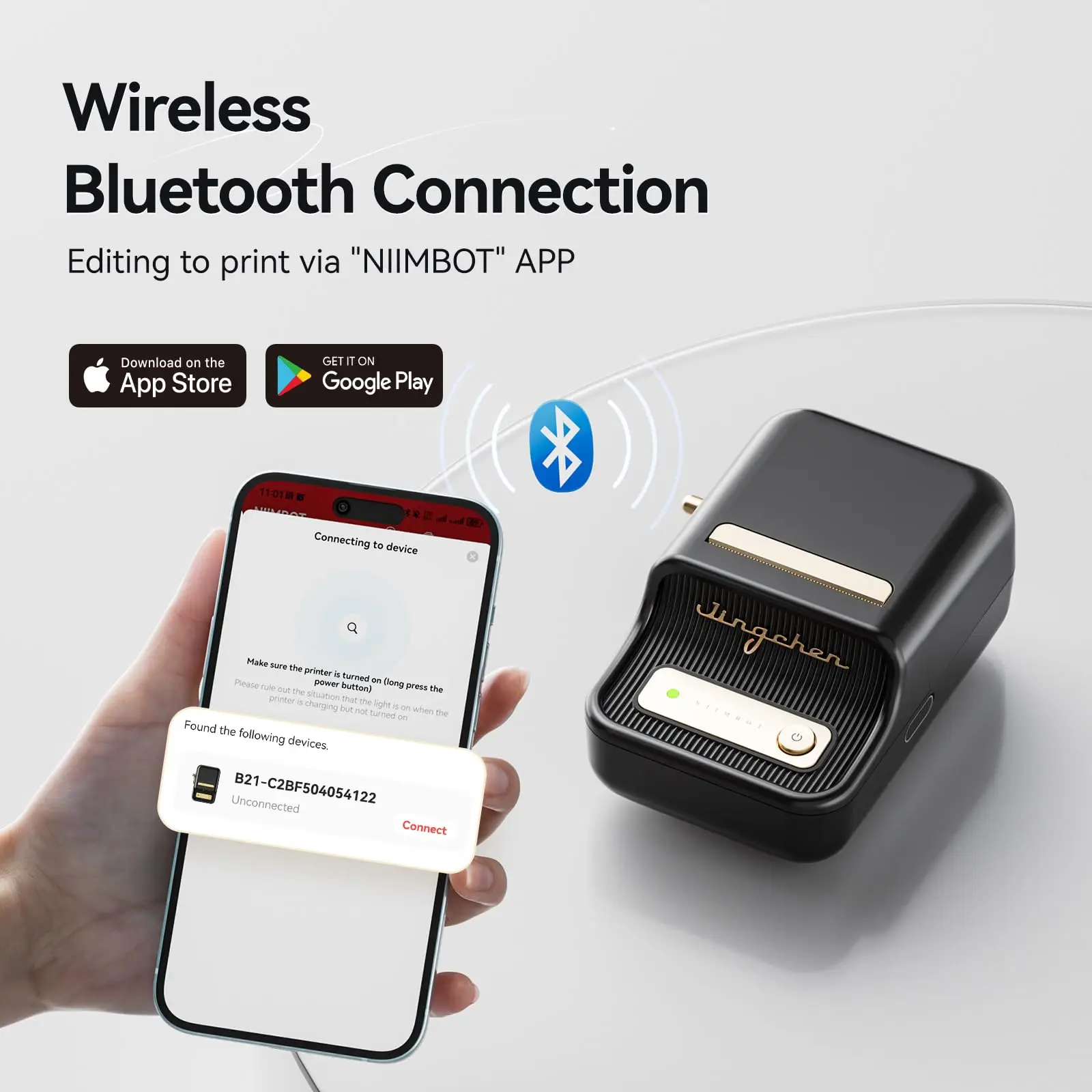 Niimbot B21 صانع الملصقات الحرارية جيب طابعة ورق ذاتية اللصق 20-50 مللي متر عرض الطباعة آلة لصق العلامات للأعمال المنزلية والمكتب #3