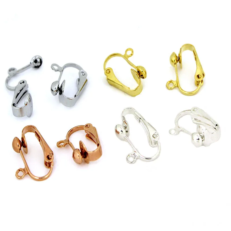 10Pcs Stainless Steel Ear Clips Findings Body Jewelry Ear Cuffs Ear Clips No Piercing Earrings for Women DIY Jewelry Making