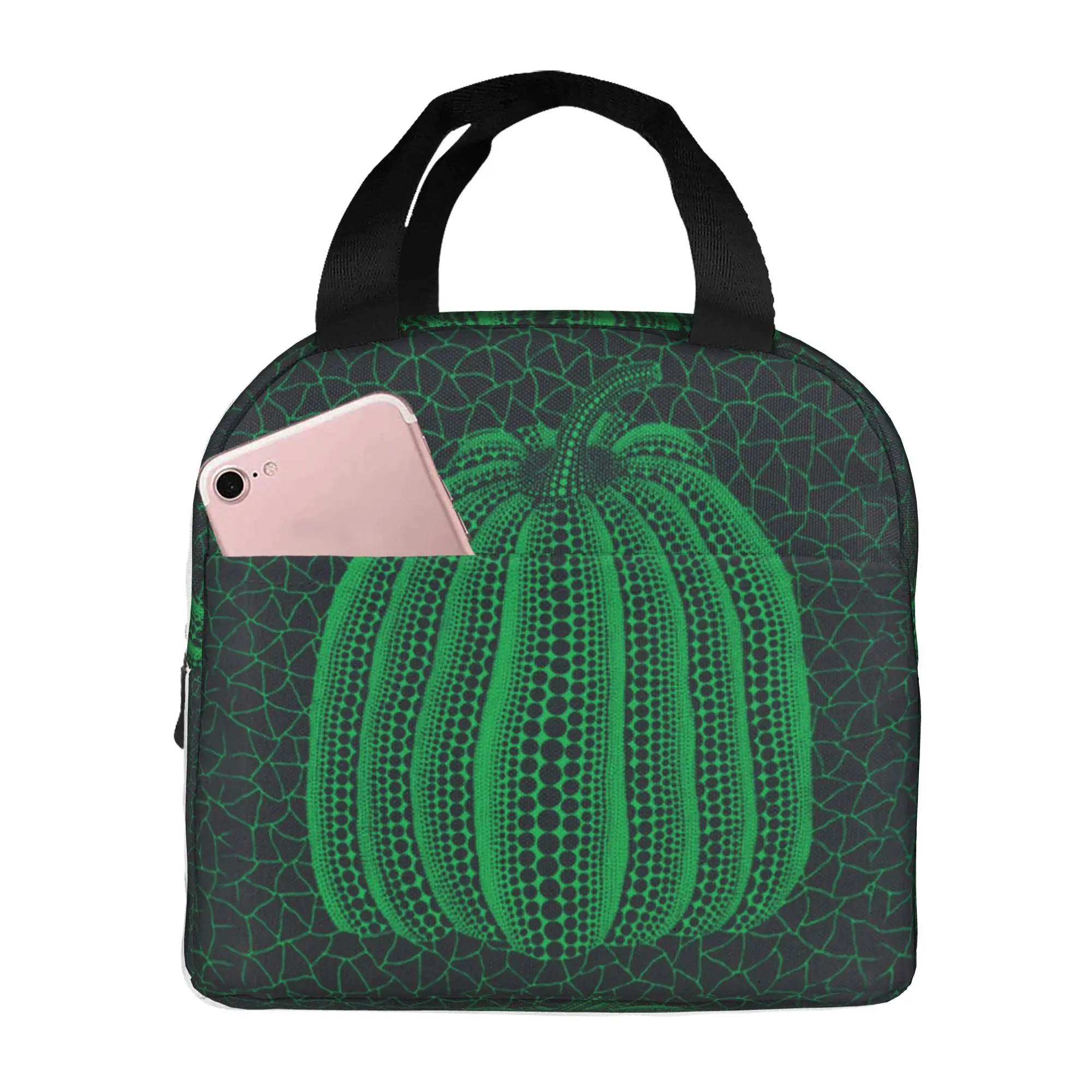 Yayoi Kusama Abstract Art Pumpkin Lunch Bag Women  Cooler Thermal Insulated Lunch Box for Adult Office