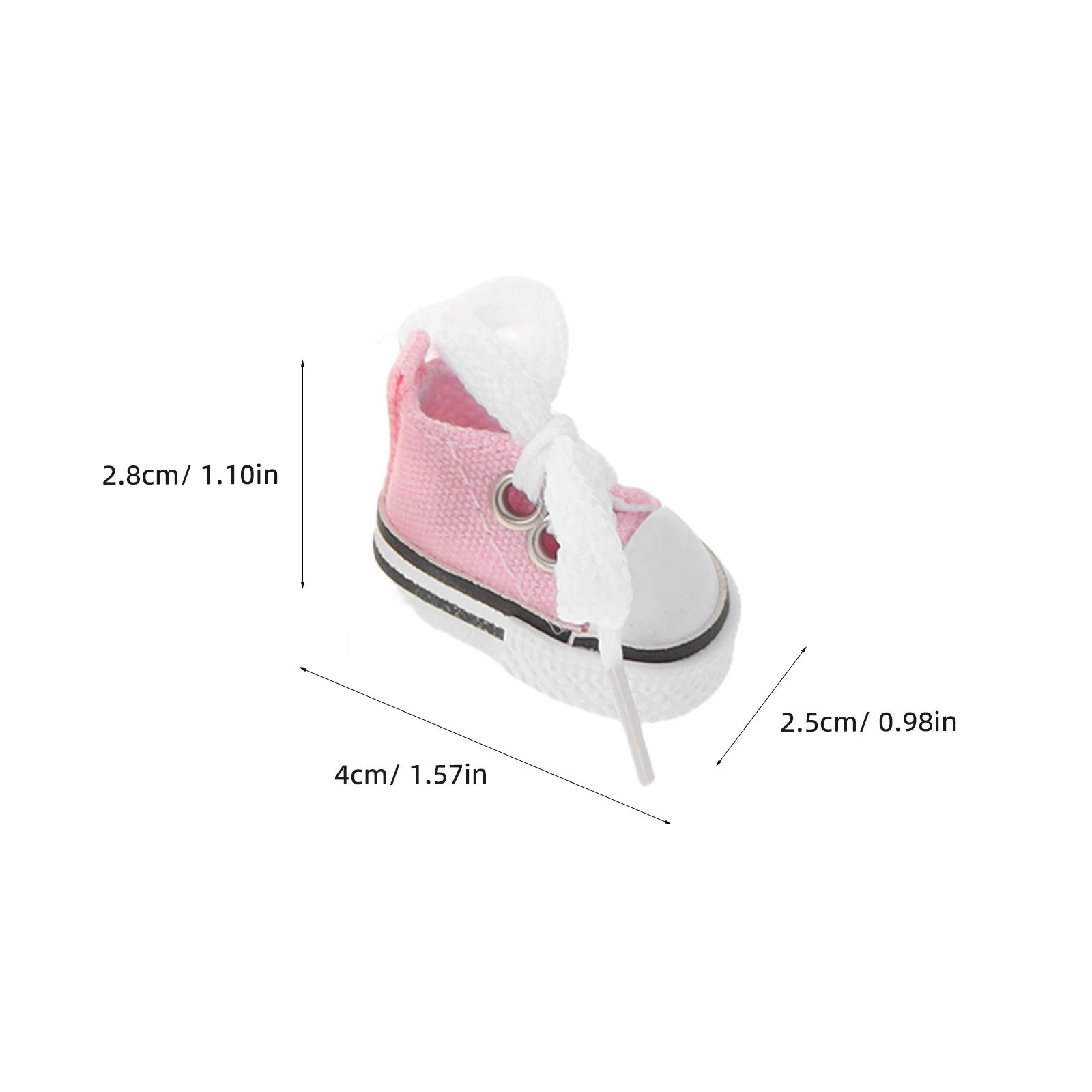3pcs Mini Shoes 17Cm Miniature Canvas Sneakers For Dollhouse Dress Up Accessories Replacement Decor Play Set Accessory