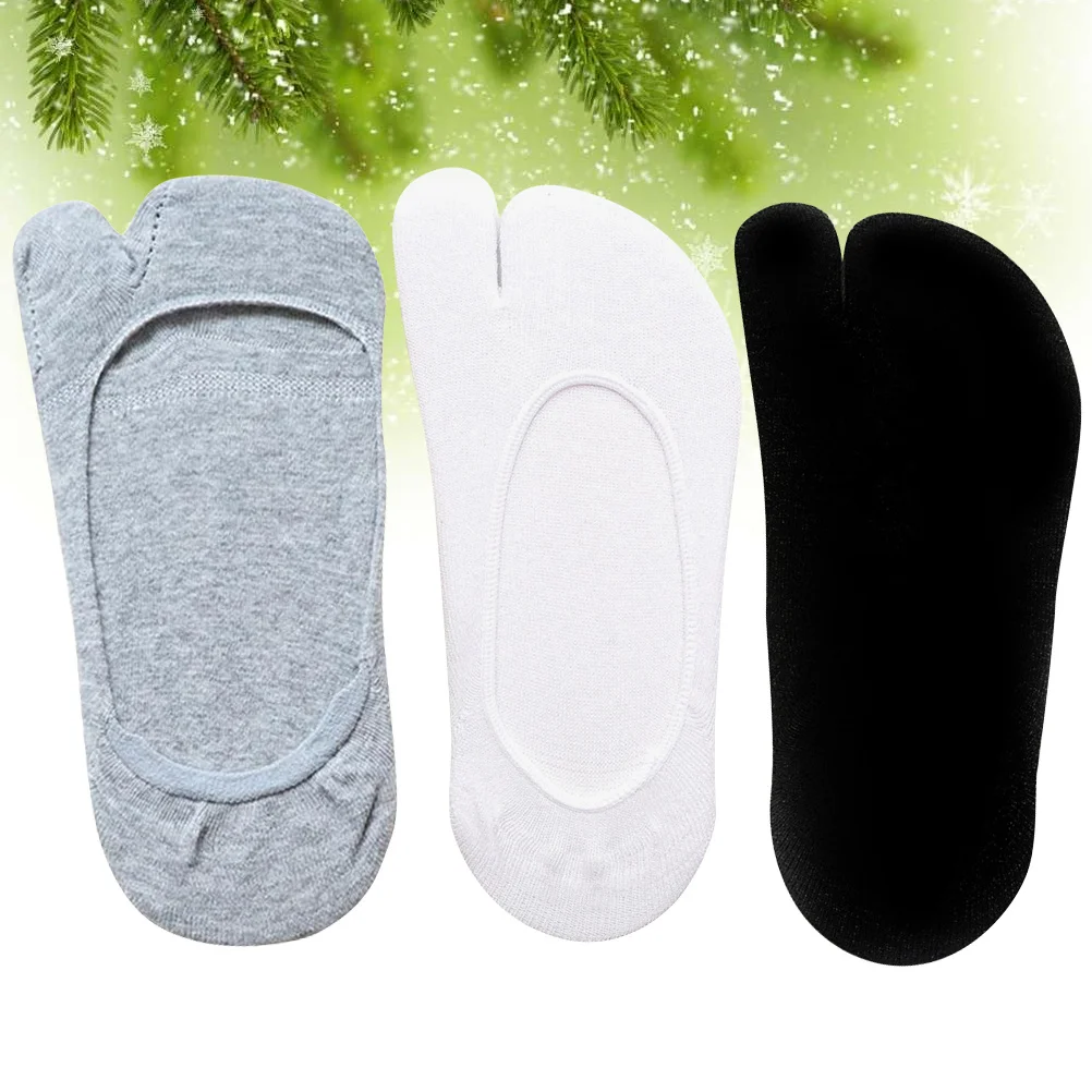 3 قطعة عدم الانزلاق تو كبير تو جورب الأكمام العرق فتل وسادة الجوارب للرجال النساء أسود رمادي أبيض تنفس