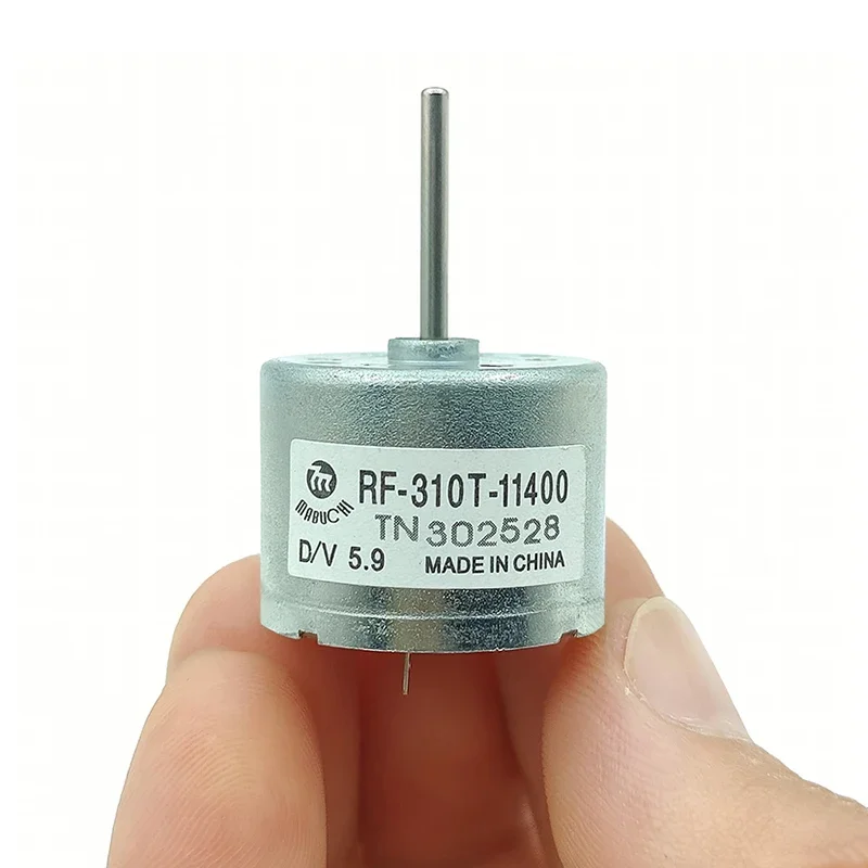 

RF-310T-11400 D/V 5.9 Mini RF-310 Motor DC 3.7V 5V 6V 7300RPM Mini 24mm Round Spindle Motor 17mm Long Shaft for CD DVD Player