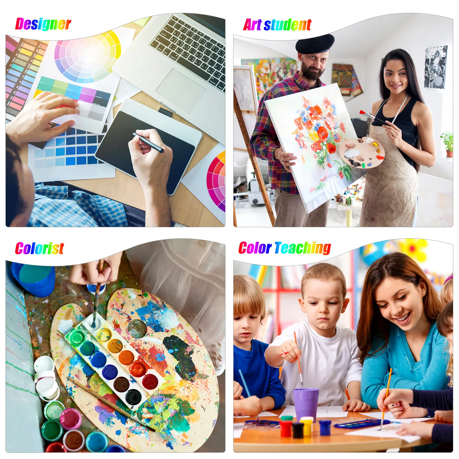 9 Inch Rotatable Color Mixing Guide Visual Teaching Tool for Color Theory Education Primary Secondary Colors Art Class