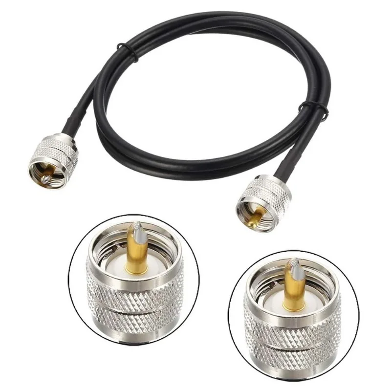 

1pcs PL259 UHF Male To PL259 UHF Male Cable Extension RG58 Coaxial Cable Connector Crimp for RG58 50ohm Fast Delivery