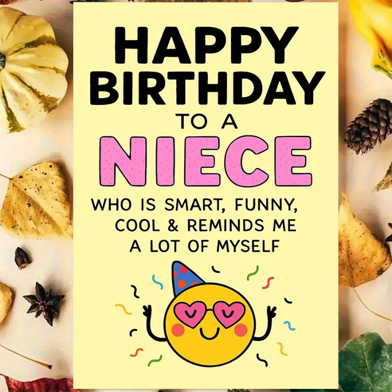 Birthday Card for Your Niece, Featuring a Humorous and Adorable Design, Perfect for Family Gatherings and Conveying
