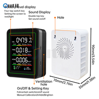 Multifunctional 5in1 CO2 Meter Digital Temperature Humidity Tester Carbon Dioxide TVOC HCHO Detector Air Quality Monitor