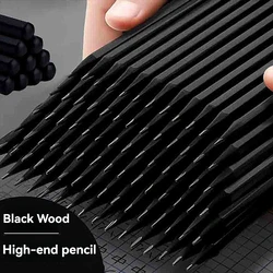 10/20Pcs 2BHB Wooden Pencils Simple Black Standard Pencil Stationery Writing Sketch Drawing Tools Kids Gifts Office Supplies