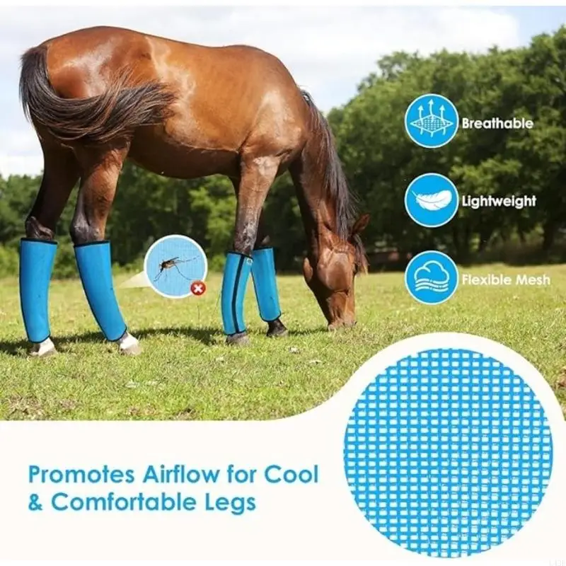 Light weight Ventilated Meshes Horse Boot Mosquitoes Protecting Breathable Horse Leg Armors Training Accessories 