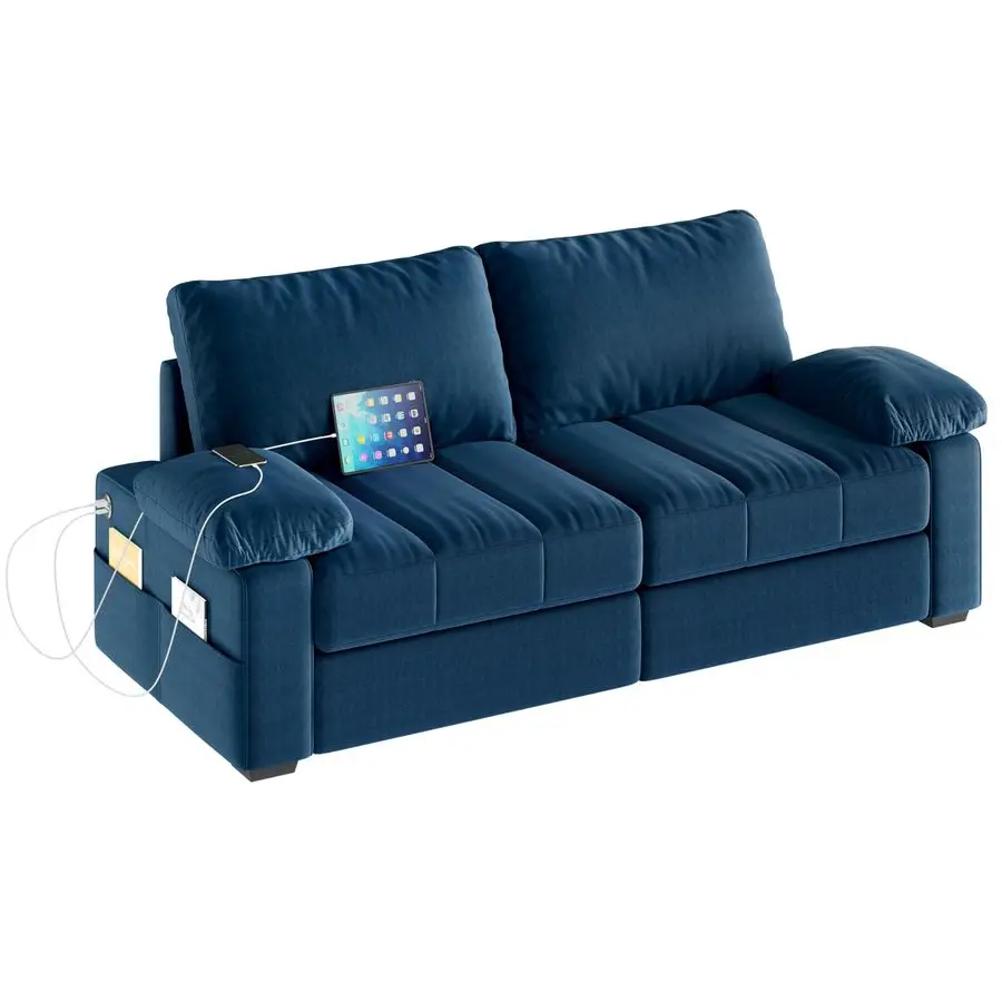 79 Velvet Futon Sof…