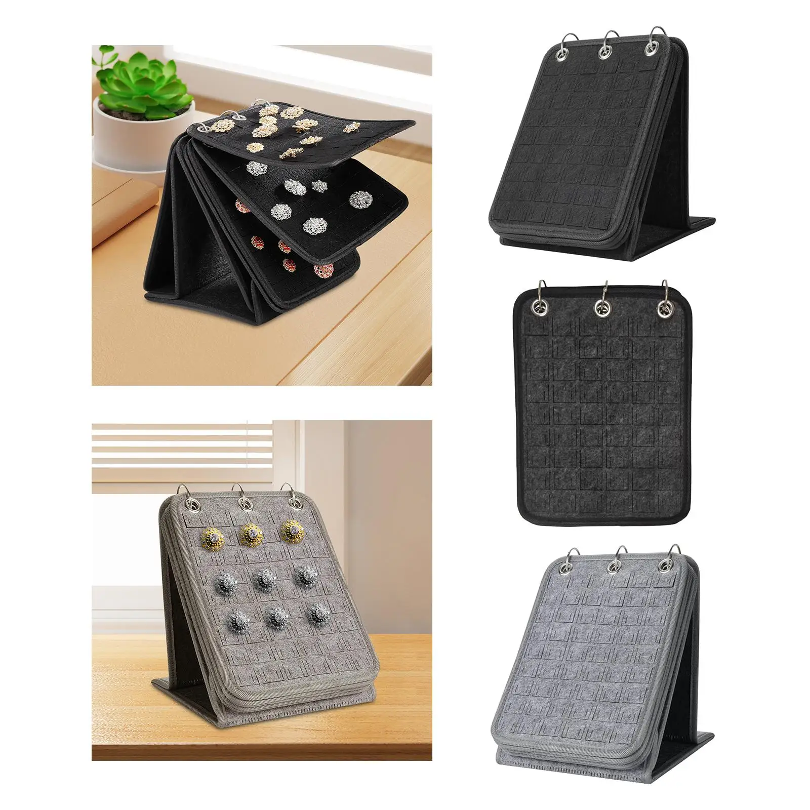 Pin Display Holder Brooch Pin Organizer Portable Pin Display Binder Pins Collection Storage Calendar Stand for Desktop Shops