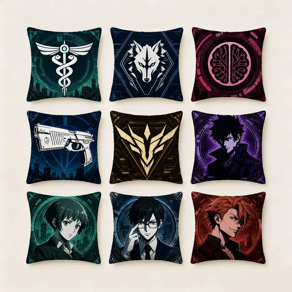 Psycho-Pass Pillow Case Fashion Square Pillowcase Bedroom Sofa Room Ins Decoration Leisure