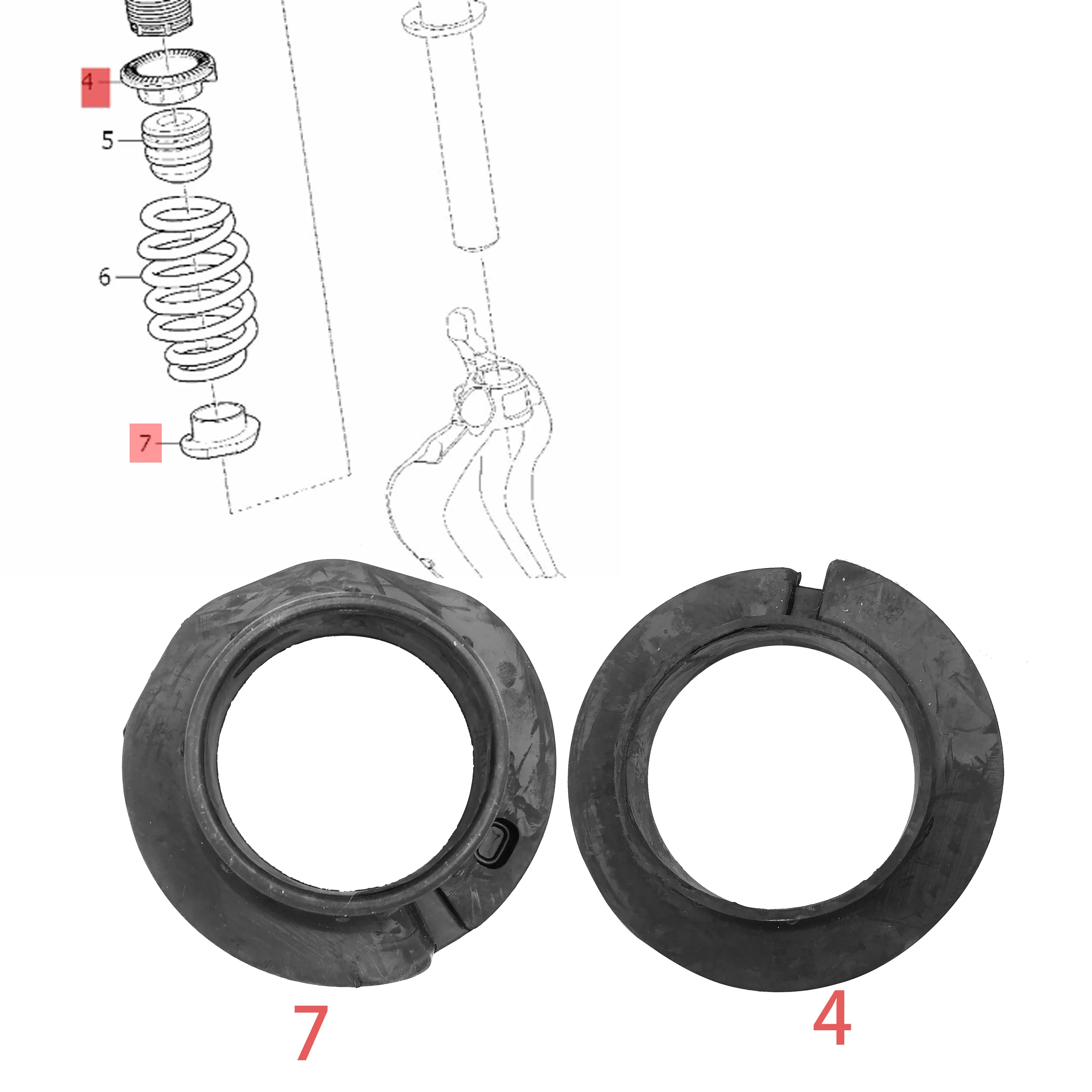 for Volvo XC90 XC60 V90 S90 2016-  front shock absorber top glue Rubber 31451270 31451318