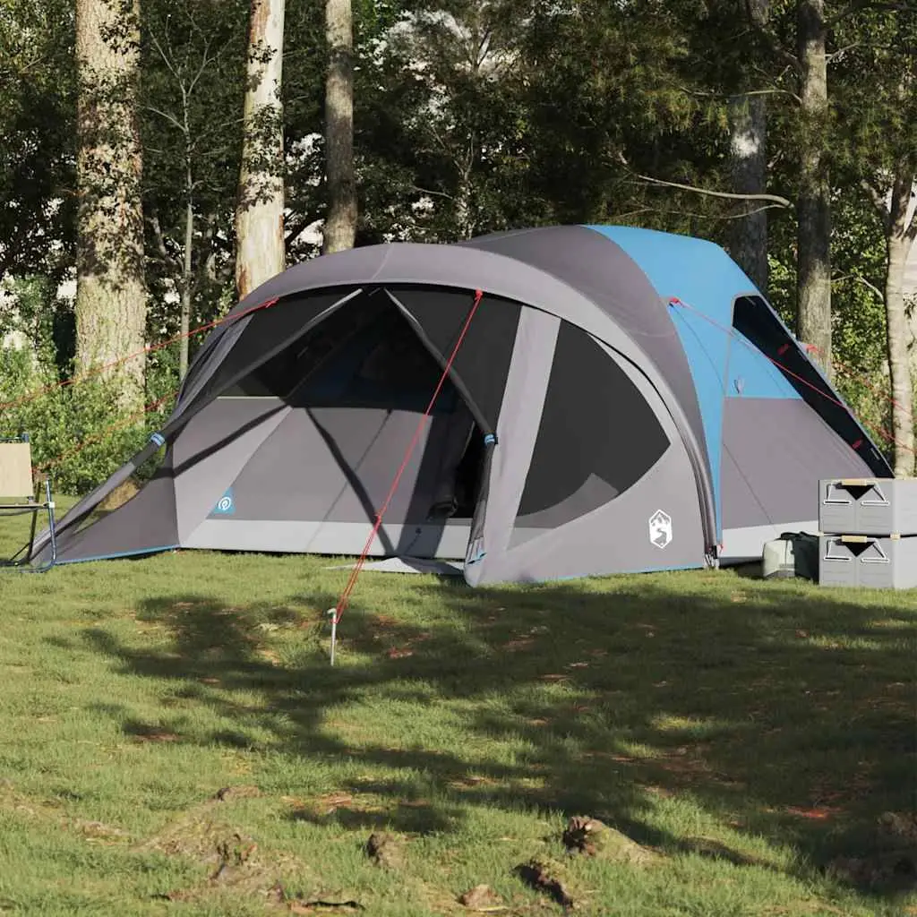 

Family Tent Tunnel 6-Person Blue Waterproof