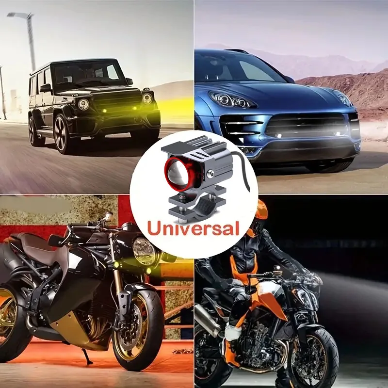 1PC Motorcycle Led Bulb, Two Lens Lights, Dual Lens Bulb, High And Low Integrated Ultra Bright Electric Light image 5