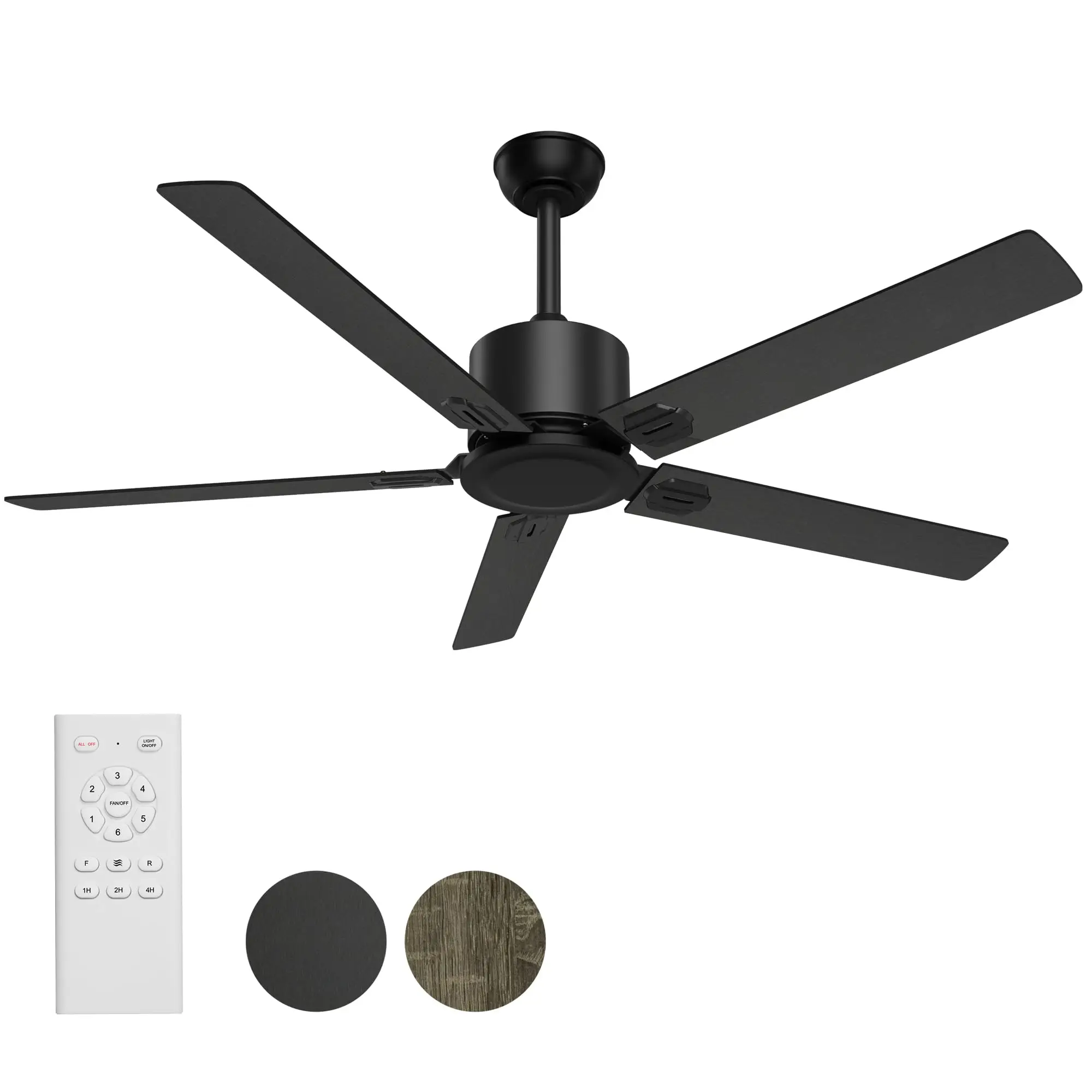 

52" Ceiling Fan No Lights with Remote Control Outdoor/Indoor with 6 Speeds for Living Room Patios Ceiling Fans