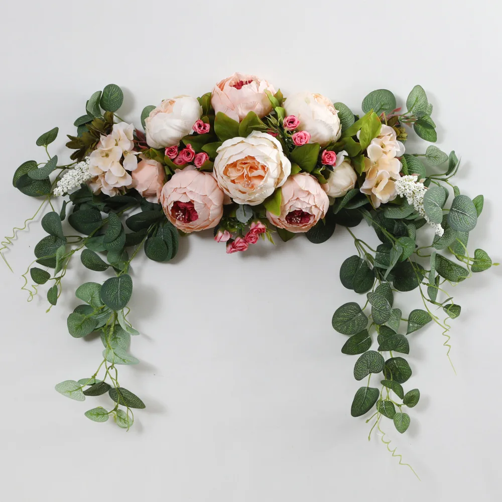 

Amazon hot selling artificial flowers door lintel flowers chair back flowers wedding reception home party outdoor decoration