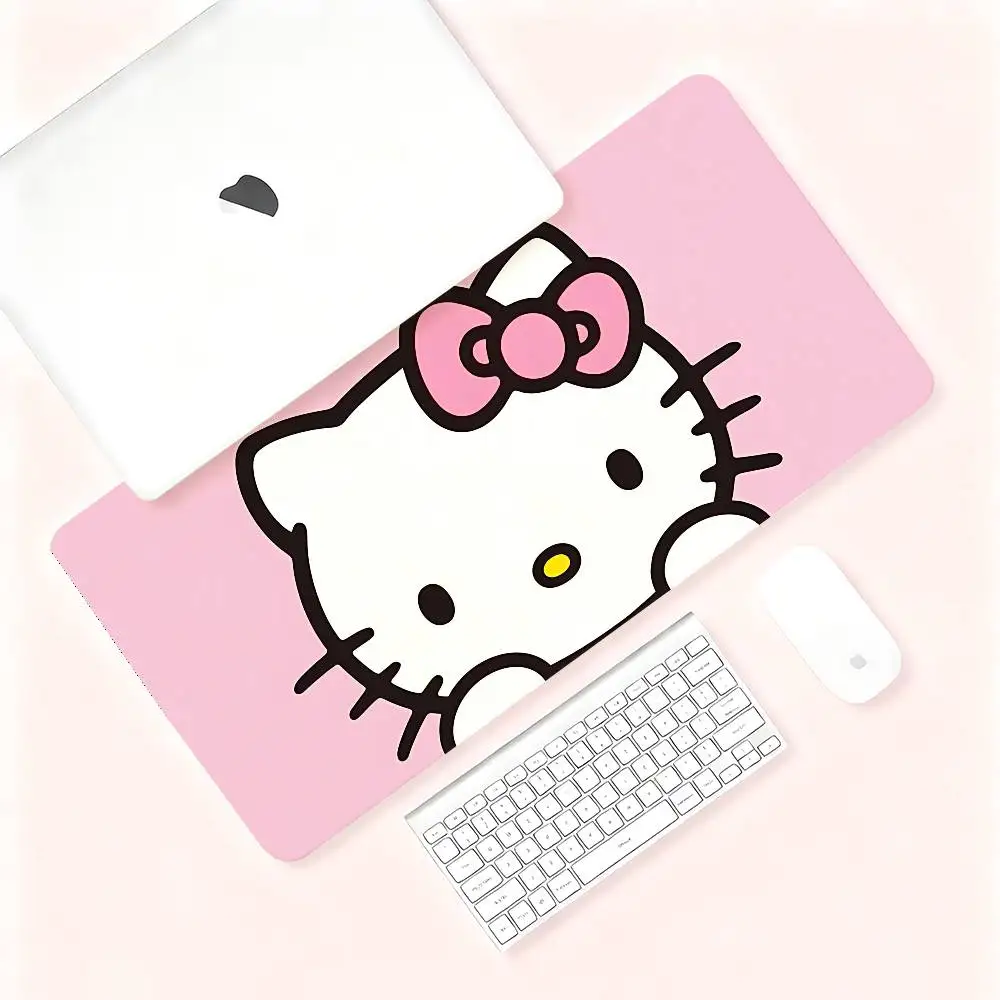Cute H-Hellos Kittys Mouse Pad Computer Mat Deskpad Laptop Keyboard Mat Office Large Landscape Mousepad