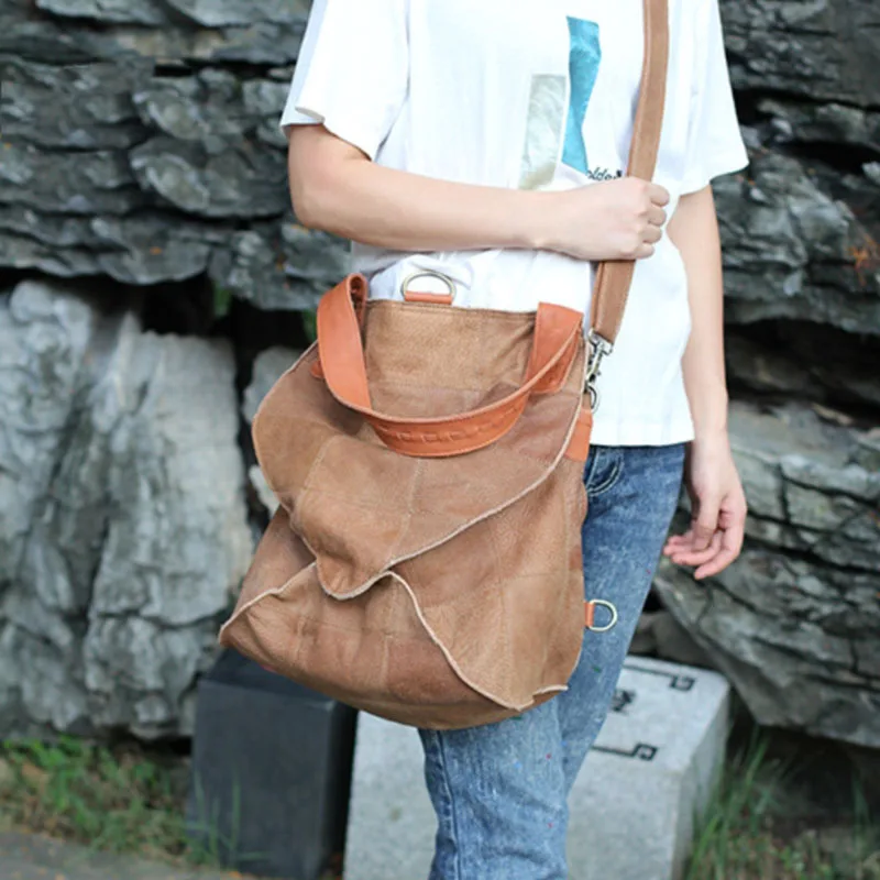 Designer Bag Luxury Woman Genuine Leather Ladies Multi Function Bag Vintage Female Backpack Retro Patchwork Backpacks Shoulder