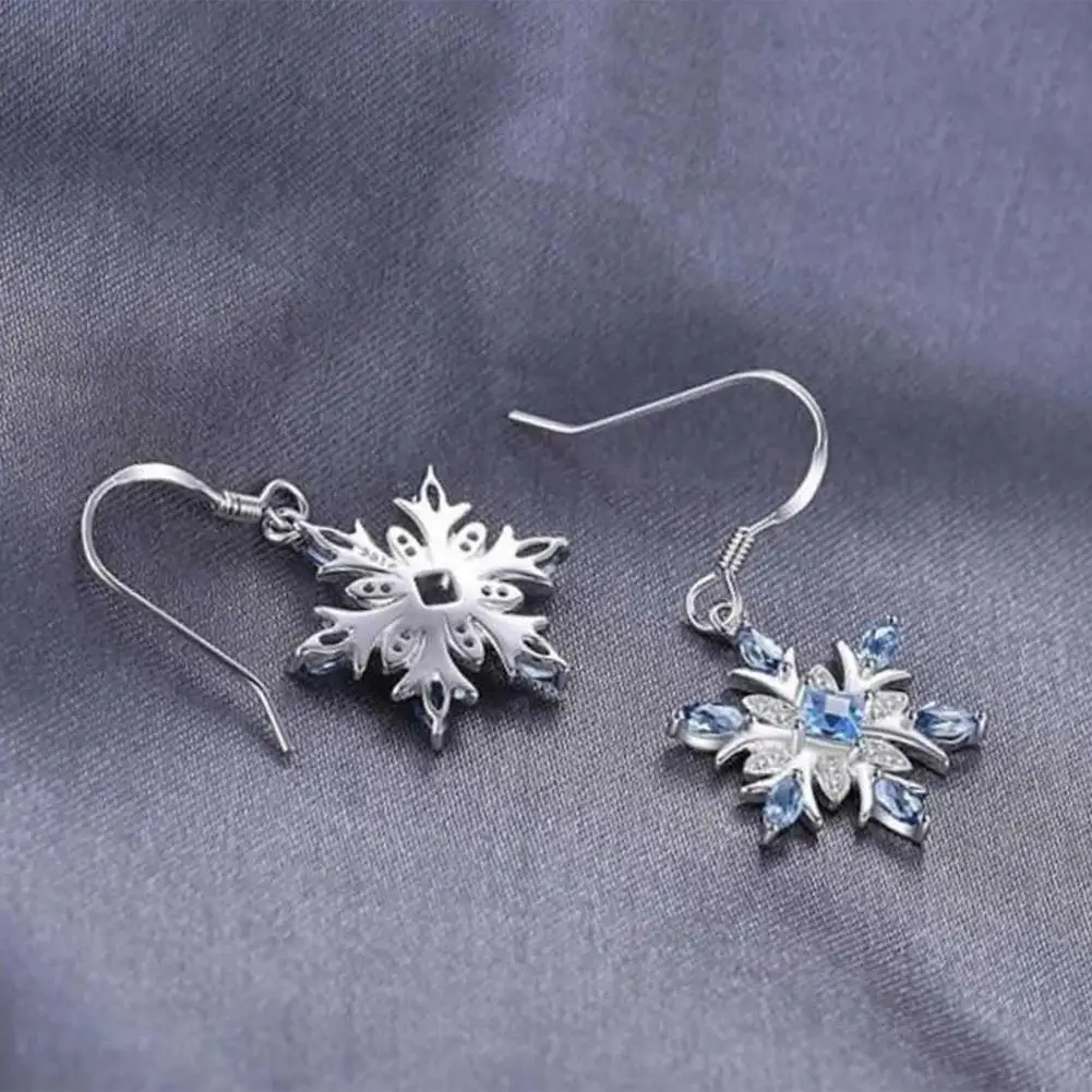 1 Pair Women Earrings 2024 trend Hook Elegant Women Fashion Snowflake Hook Earrings for women