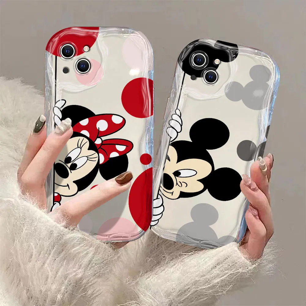 

Fashion Mickey Minnie 3D Wave Case For Xiaomi Redmi 13C 12 12C 10 10C 9 9C A1 A2 K50 K40 Note 13 12 11 10 Pro Plus 4G 5G Cover