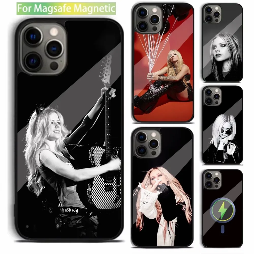 Singer A-Avril Lavigne Phone Case For iPhone 16,15,14,13,12,11,Plus,Pro,Max,Mini Magsafe Magnetic Wireless Charging