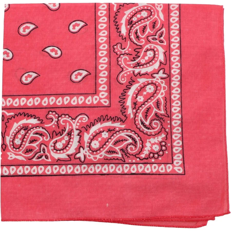 باندانا بيزلي قطنية مقاس 22 بوصة لملابس الرقبة العصرية وأغطية الرأس: إكسسوار متعدد الاستخدامات للمغامرات الخارجية والملابس غير الرسمية